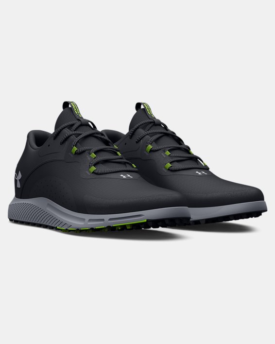 Men's UA Charged Draw 2 Spikeless Golf Shoes, Black, pdpMainDesktop image number 3